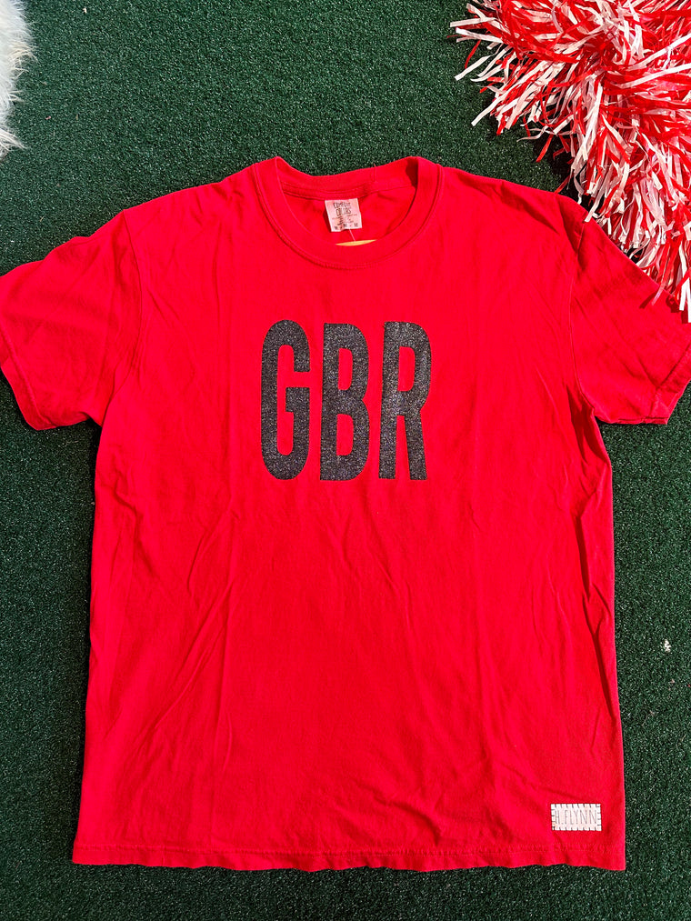 BLACK SPARKLE GBR - RED TEE