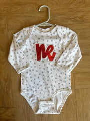 NE - WHITE SPOT ONESIE-  INFANT