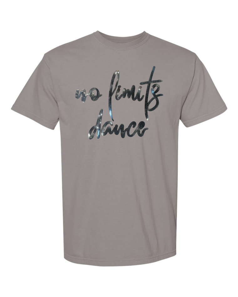 BLACK METALLIC NO LIMITS DANCE - GREY TEE