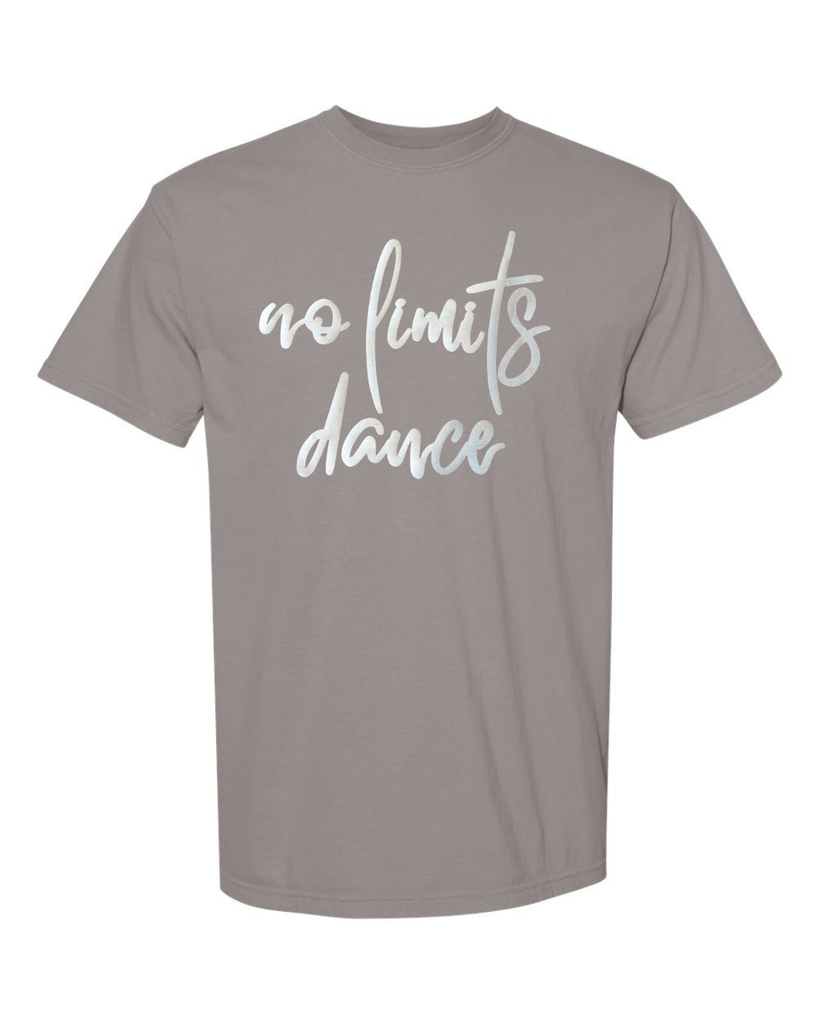 WHITE SPARKLE NO LIMITS DANCE - GREY TEE