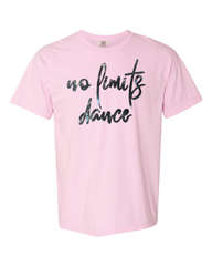 BLACK METALLIC NO LIMITS DANCE - PINK TEE