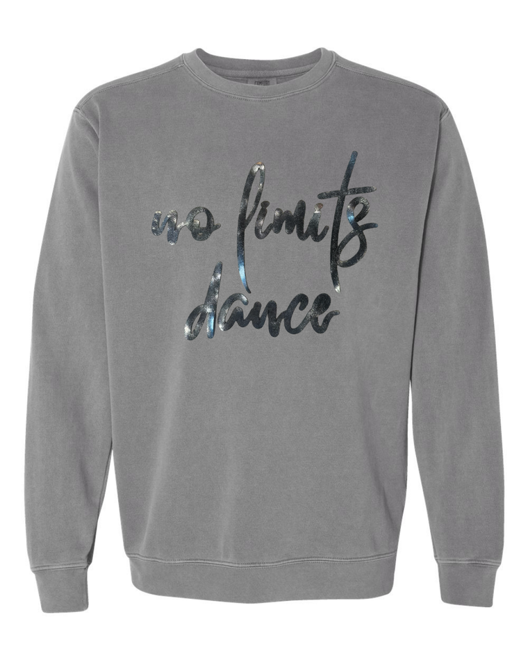 BLACK METALLIC NO LIMITS DANCE - GREY COMFORT COLORS CREW