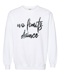 BLACK METALLIC NO LIMITS DANCE - WHITE COMFORT COLORS CREW
