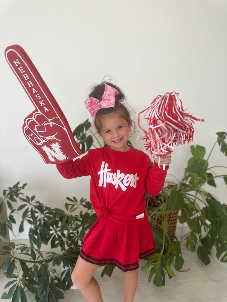 HUSKERS - RED LONG SLEEVE -  TODDLER **