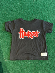 HUSKERS - BLACK TEE - TODDLER & YOUTH **