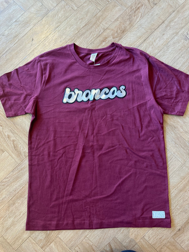 BRONCOS - MAROON SHORT SLEEVE TEE