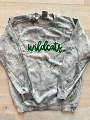 MODERN CURSIVE WILDCATS - GREY DYED CREW