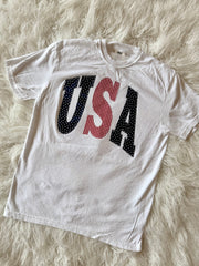 PATCHWORK USA - WHITE TSHIRT