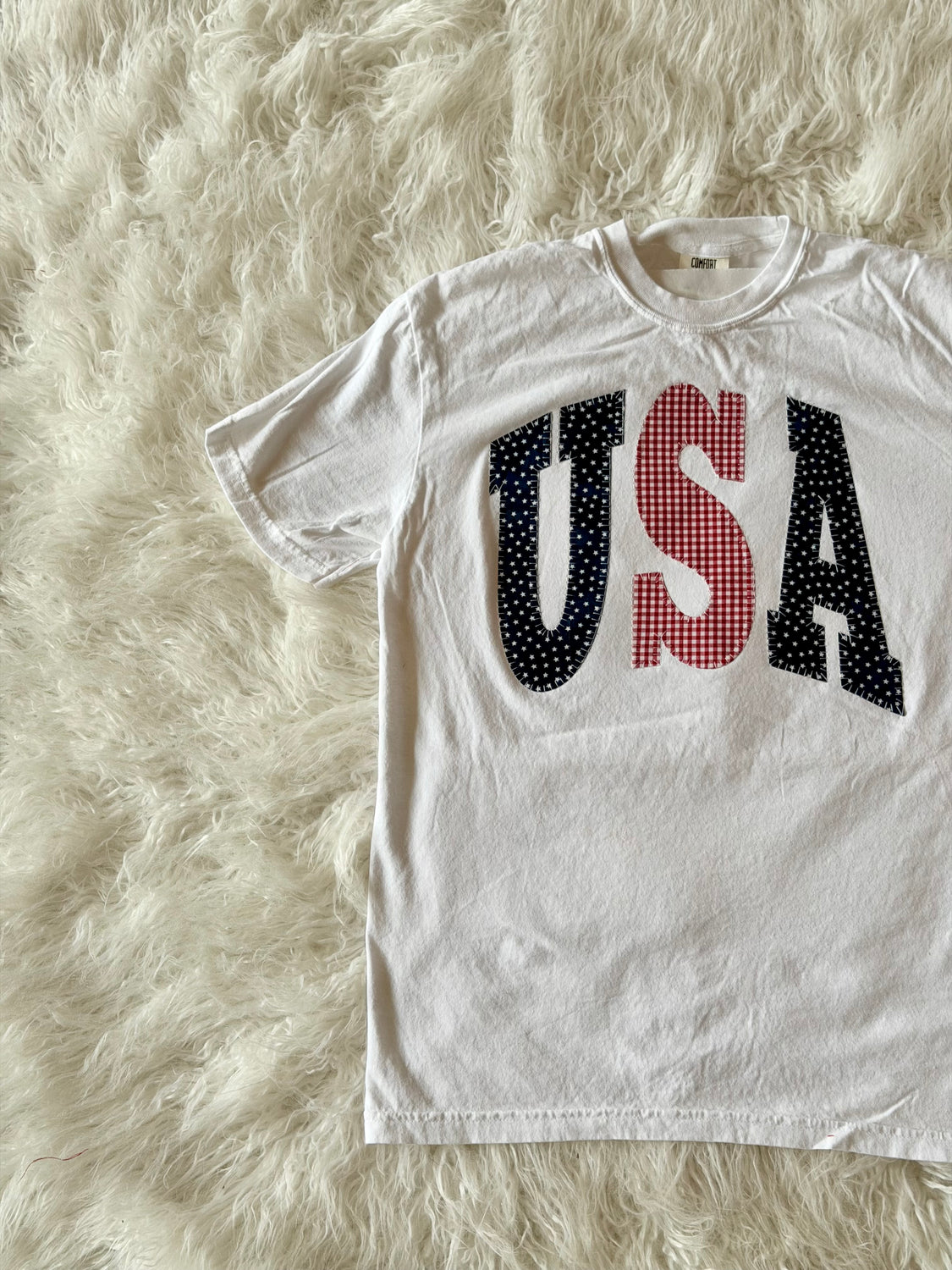 PATCHWORK USA - WHITE TSHIRT