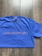 EMBROIDERED LINCOLN PEDIATRIC GROUP - BLUE COMFORT COLORS TEE