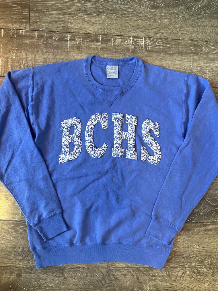 BLUE FLORAL BCHS - FORTE BLUE COMFORTWASH CREWNECK
