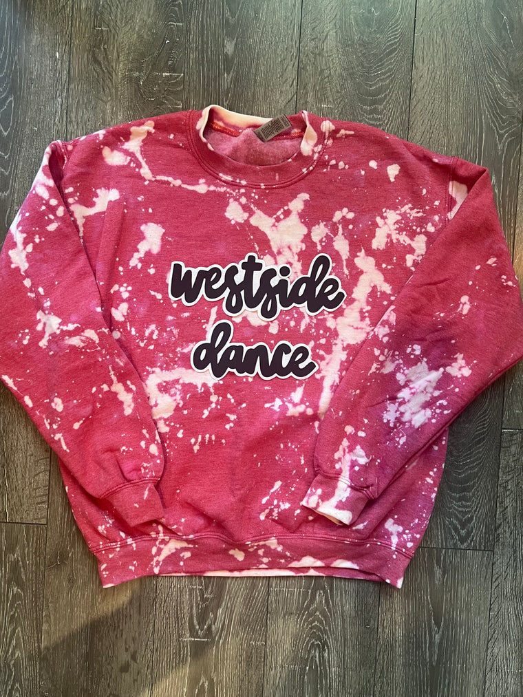 BLACK/WHITE WESTSIDE DANCE - RED DYED GILDAN CREW