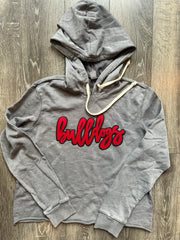 RED/BLACK BULLDOGS - GREY LIGHTWEIGHT HOODIE