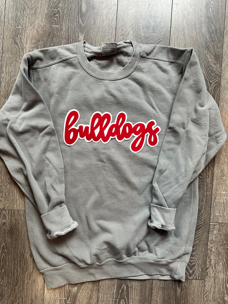 BULLDOGS - GREY COMFORT COLORS CREW