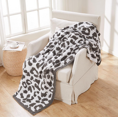 CUSTOM WHITE/ GREY CHEETAH BLANKET