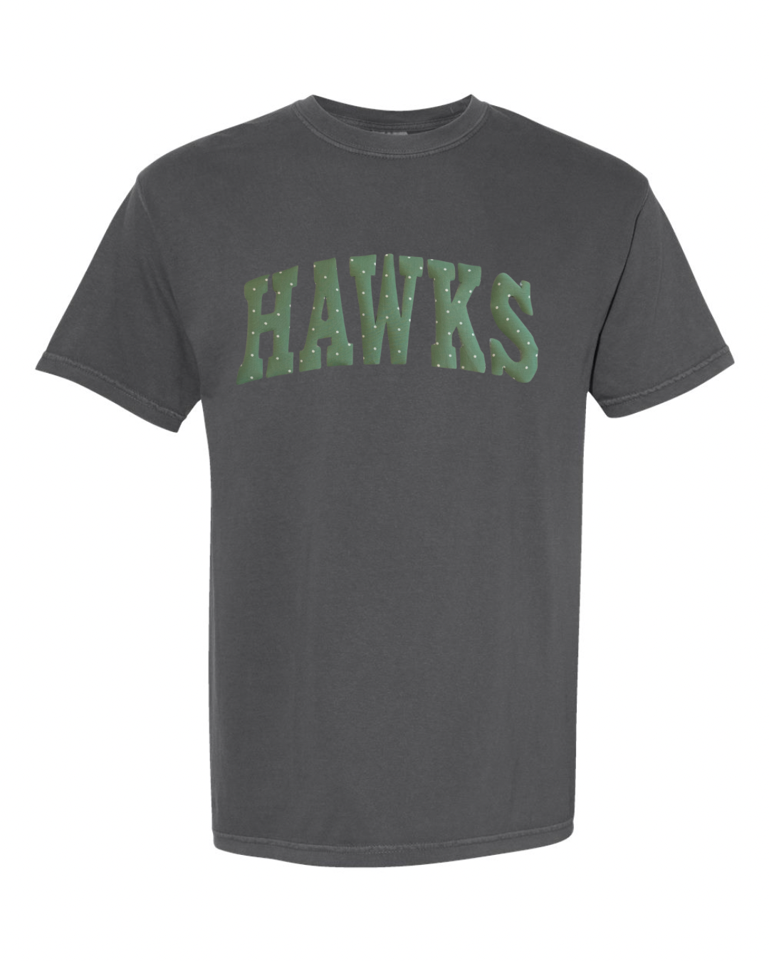 GREEN/WHITE POLKA DOT HAWKS - PEPPER TSHRT (YOUTH + ADULT)