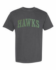 GREEN/WHITE POLKA DOT HAWKS - PEPPER TSHRT (YOUTH + ADULT)
