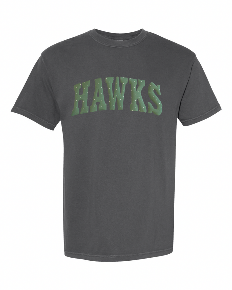 GREEN/WHITE POLKA DOT HAWKS - PEPPER TSHRT (YOUTH + ADULT)