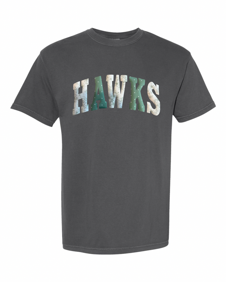 PATCHWORK HAWKS - PEPPER TSHRT (YOUTH + ADULT)