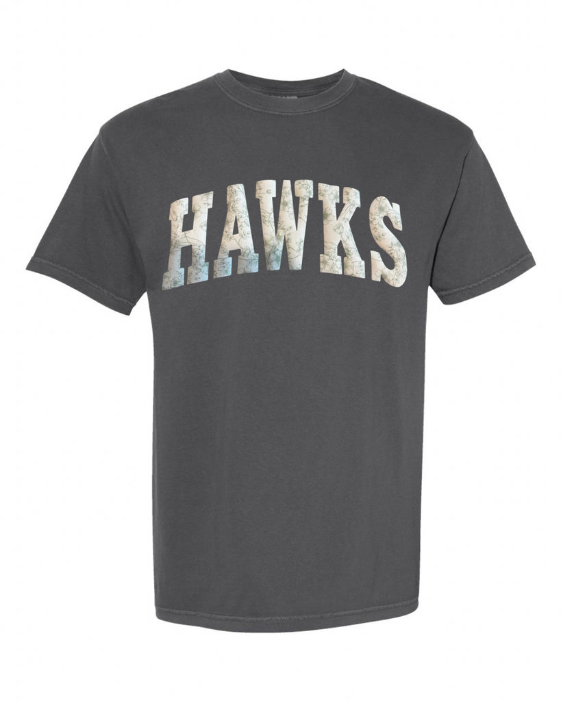 LIGHT GREEN FLORAL HAWKS - PEPPER TSHRT (YOUTH + ADULT)