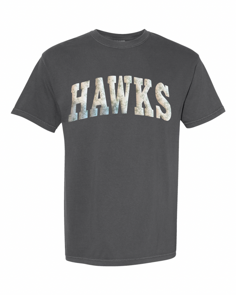 LIGHT GREEN FLORAL HAWKS - PEPPER TSHRT (YOUTH + ADULT)