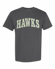 LIGHT GREEN GINGHAM HAWKS - PEPPER TSHRT (YOUTH + ADULT)