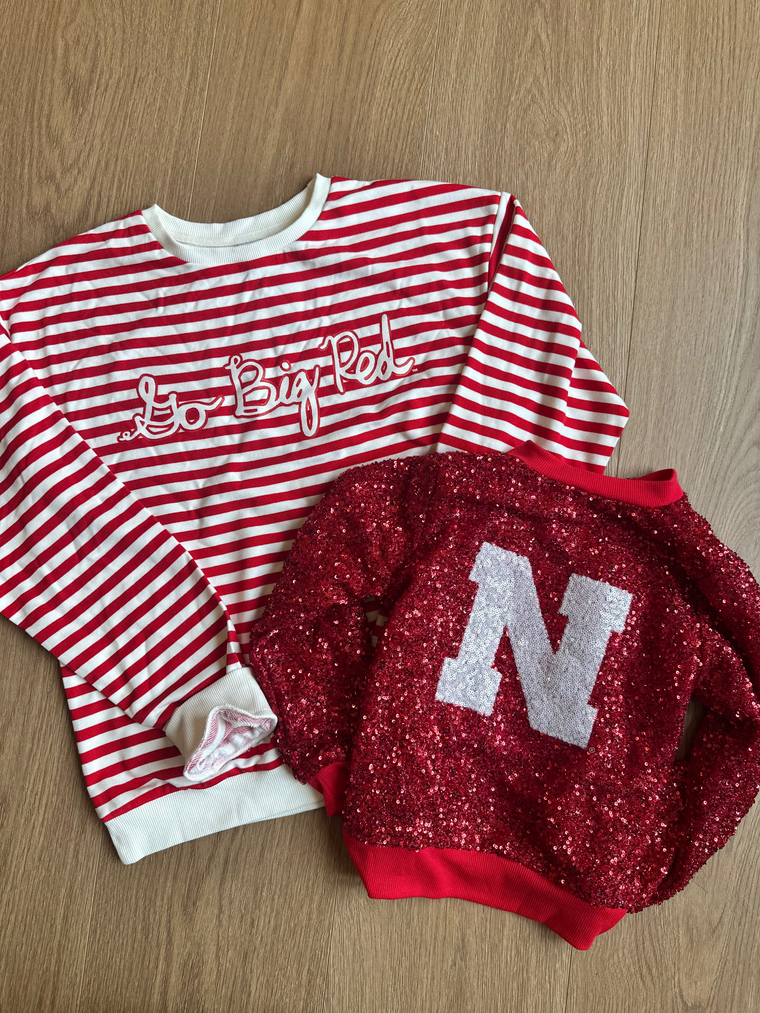 WHITE SEQUIN N - RED SEQUIN JACKET (TODDLER - YOUTH) (PRE-ORDER)