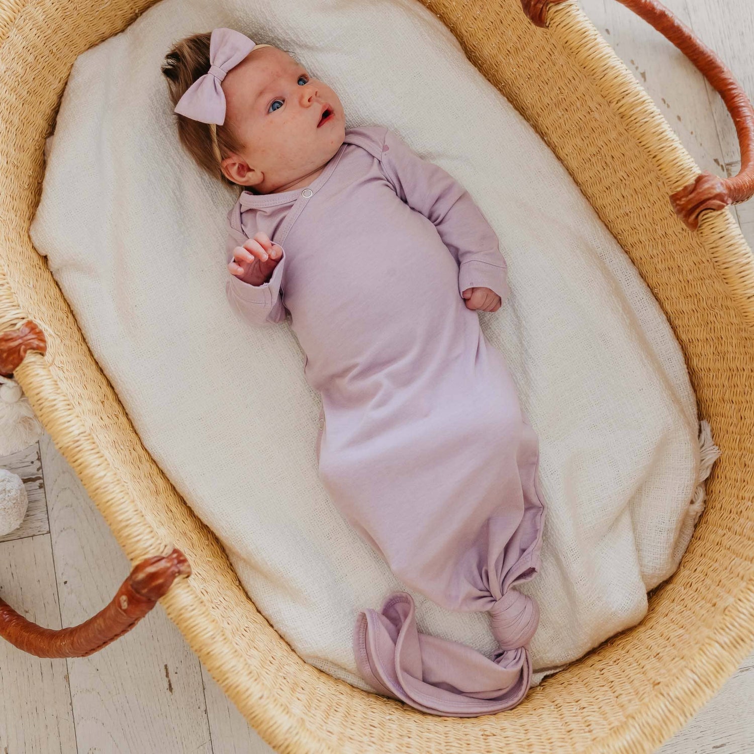 Copper Pearl - Newborn Knotted Gown - Lily