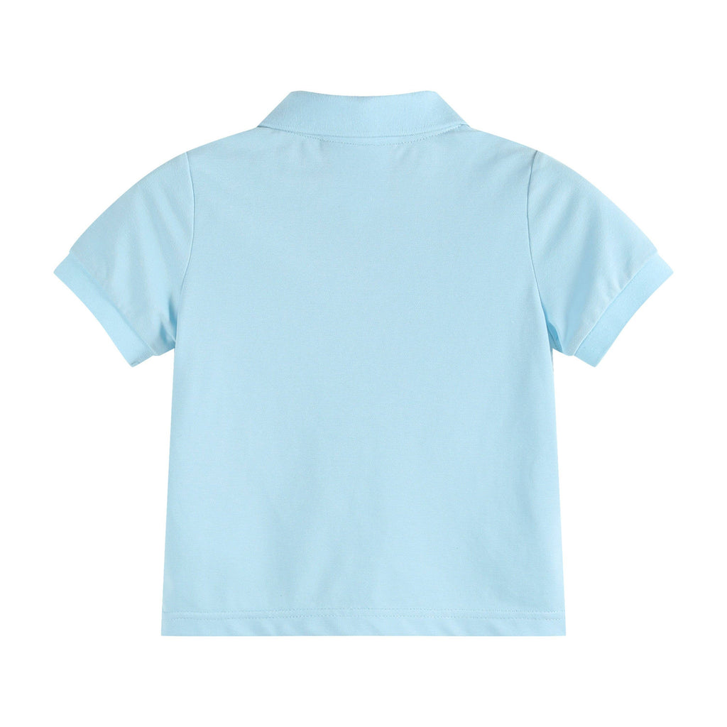 Lil Cactus - Light Blue Golf Hole Polo Shirt: 3T