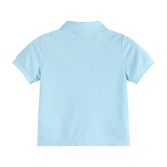 Lil Cactus - Light Blue Golf Hole Polo Shirt: 3T