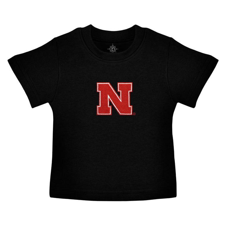 Creative Knitwear - Nebraska Cornhuskers Kids T-Shirt: Embroidery: Red / 18 Months