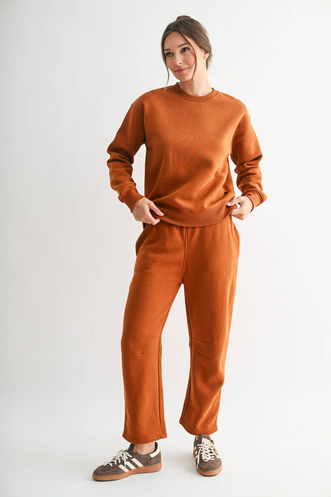 Mono B - Classic Fit Fleece Sweatshirt: PEARLED IVORY / S:M:L (2:2:2)