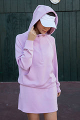 Rae Mode - MODAL SCUBA QUARTER ZIP HODDIE JACKET: H Grey / S-M-L(2-2-2)