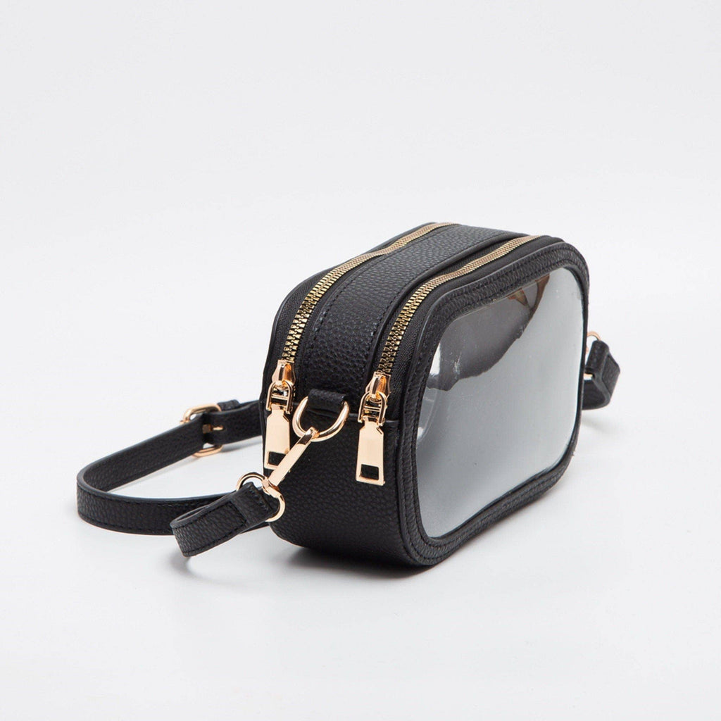 MiMi Wholesale - TG10552 Double Zipper Oval Clear Gameday/Stadium Bag: Tan