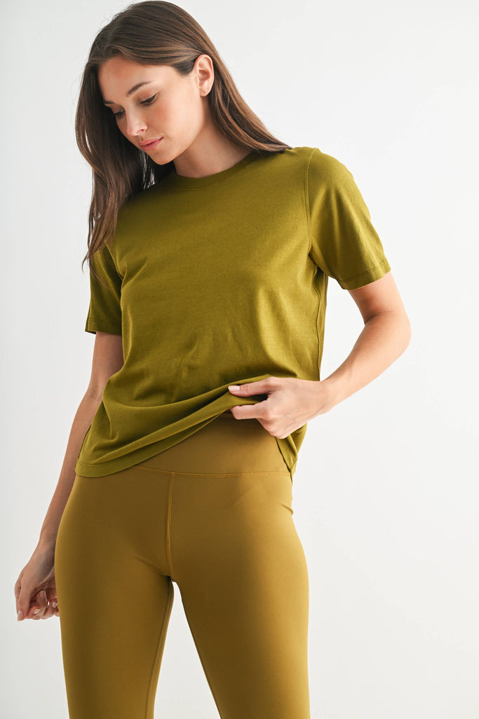 Mono B - Classic Boxy Fit Tee: RED PEAR / S:M:L (2:2:2)