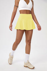 Active by Anna-Kaci - High Waist Athletic Skort Built In Shorts Pocket: Red / L