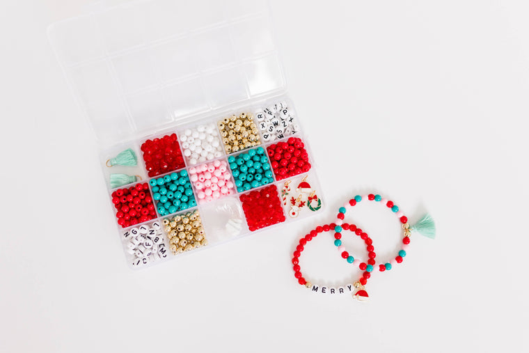 Stacked Sweetly - Christmas Merry & Bright DIY Stretchy Bracelet Craft Kit