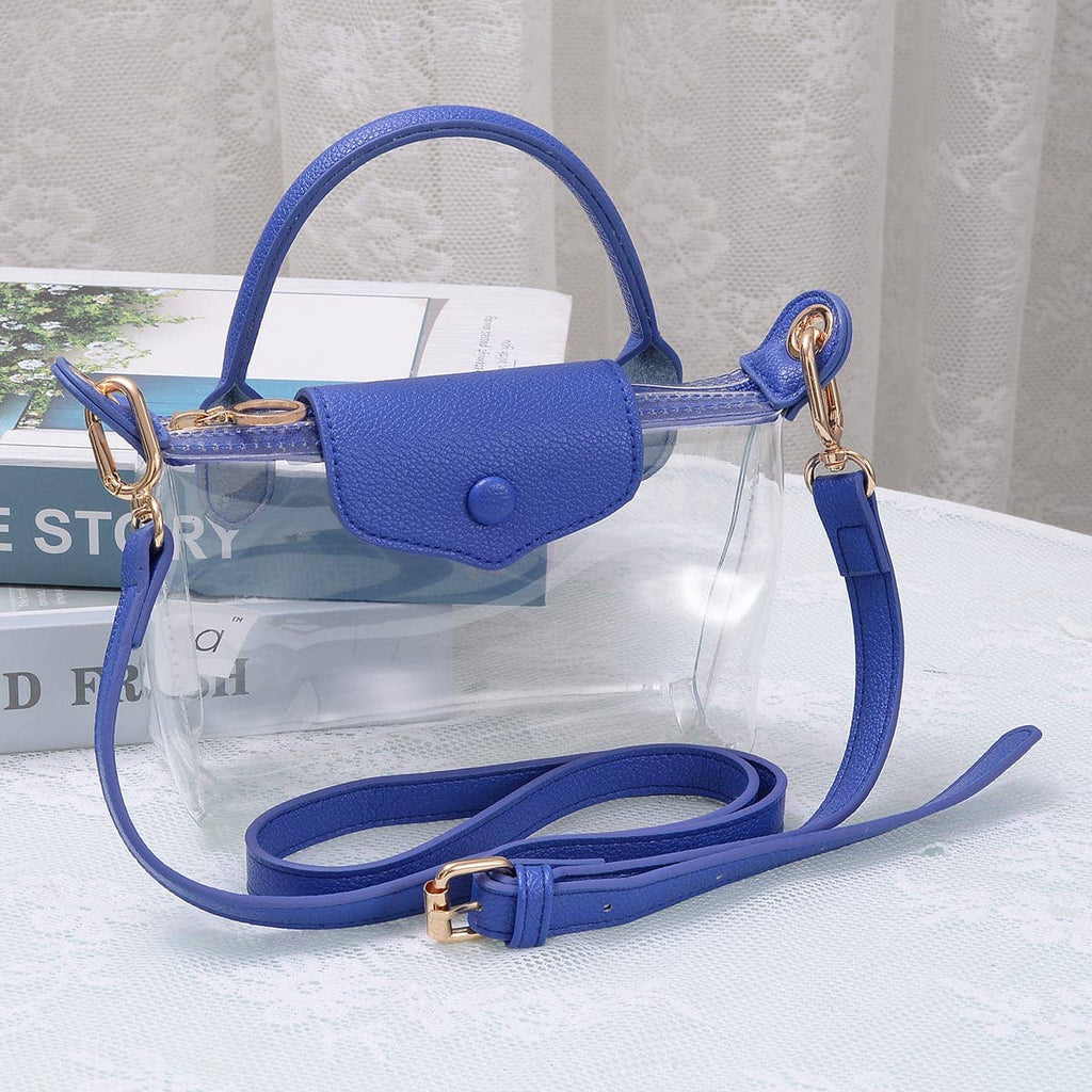 MiMi Wholesale - CB781 Gladys Clear Gameday Mini Crossbody Bag: Red