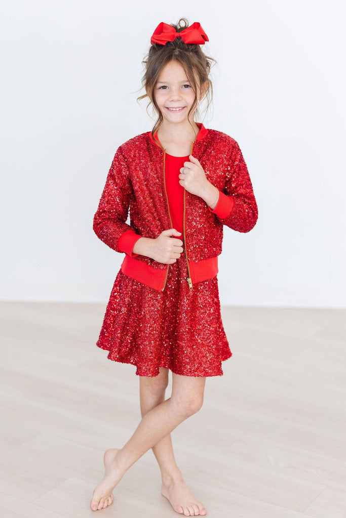 Mila & Rose - Red Sequin Twirl Skort: 5/6