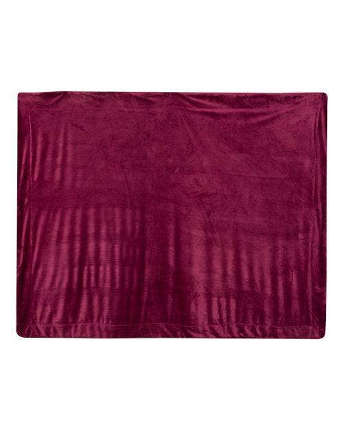 DressesMax - Alpine Fleece Micro Mink Sherpa Blanket 8712: Royal / One Size