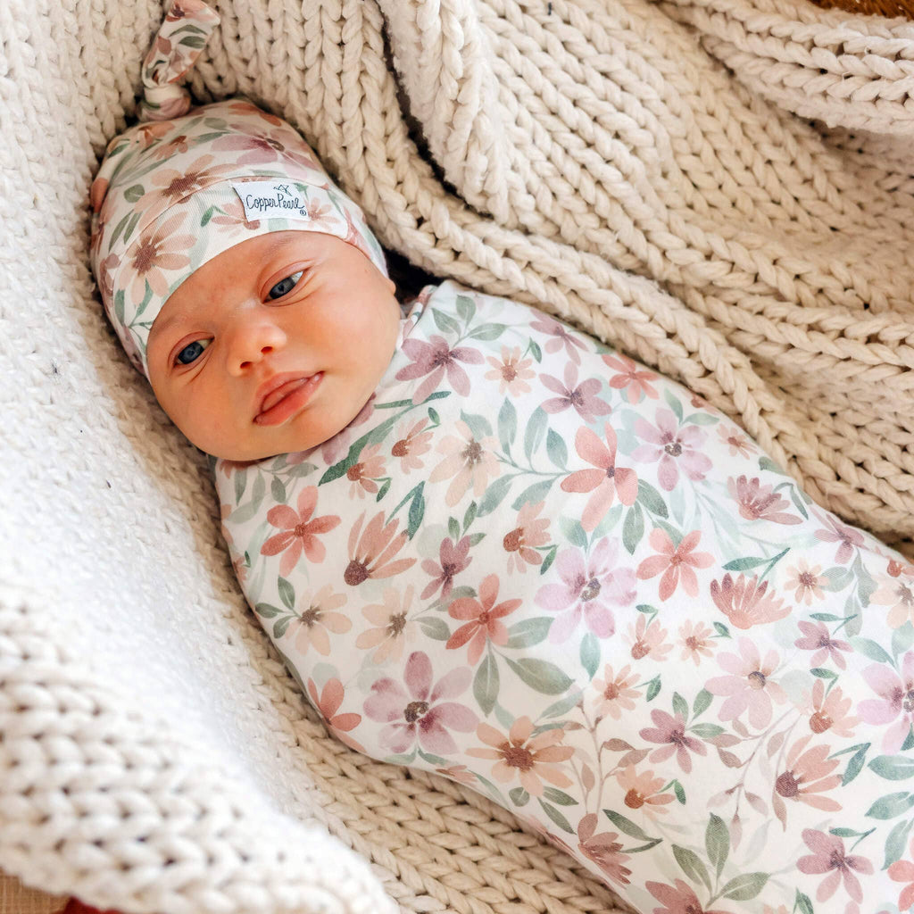 Copper Pearl - Knit Swaddle Blanket - Natalie