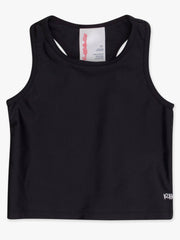 RuffleButts + RuggedButts - Girls Black Active Tank Top: Black / 6