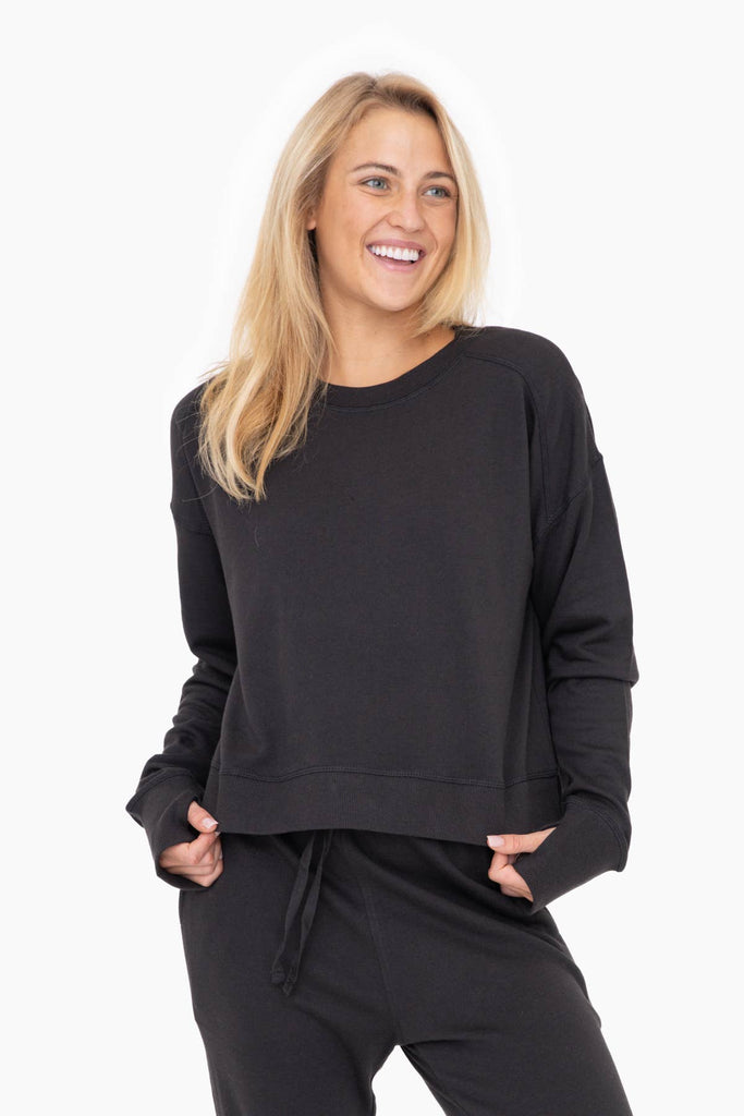 Mono B - Mono B GREEN - Organic Cotton Blend Crew Neck: NATURAL / S:M:L (2:2:2)