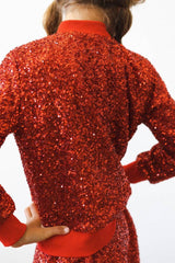 Mila & Rose - Red Sequin Jacket: 11/12