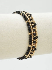 MiMi Wholesale - CB2285 4 Piece CCB Glass Bead Stretch Bracelet Set: Red White