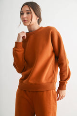 Mono B - Classic Fit Fleece Sweatshirt: PEARLED IVORY / S:M:L (2:2:2)