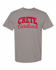 RED CRETE RED POLKA DOT CARDINALS - GREY TEE (YOUTH + ADULT)