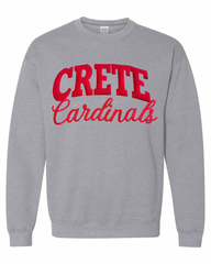 RED CRETE RED POLKA DOT CARDINALS - GREY CREW (YOUTH + ADULT)