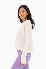 Mono B - Mono B GREEN - Organic Cotton Blend Crew Neck: NATURAL / S:M:L (2:2:2)