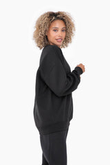 Mono B - Oversized Fleece Sweatshirt: TOAST / S:M:L (2:2:2)